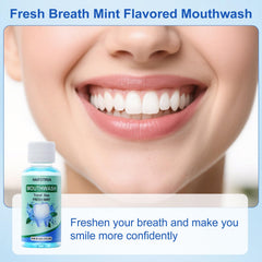 HAIFOTRVA blue 35ml travel mouthwash bottle for easy packing