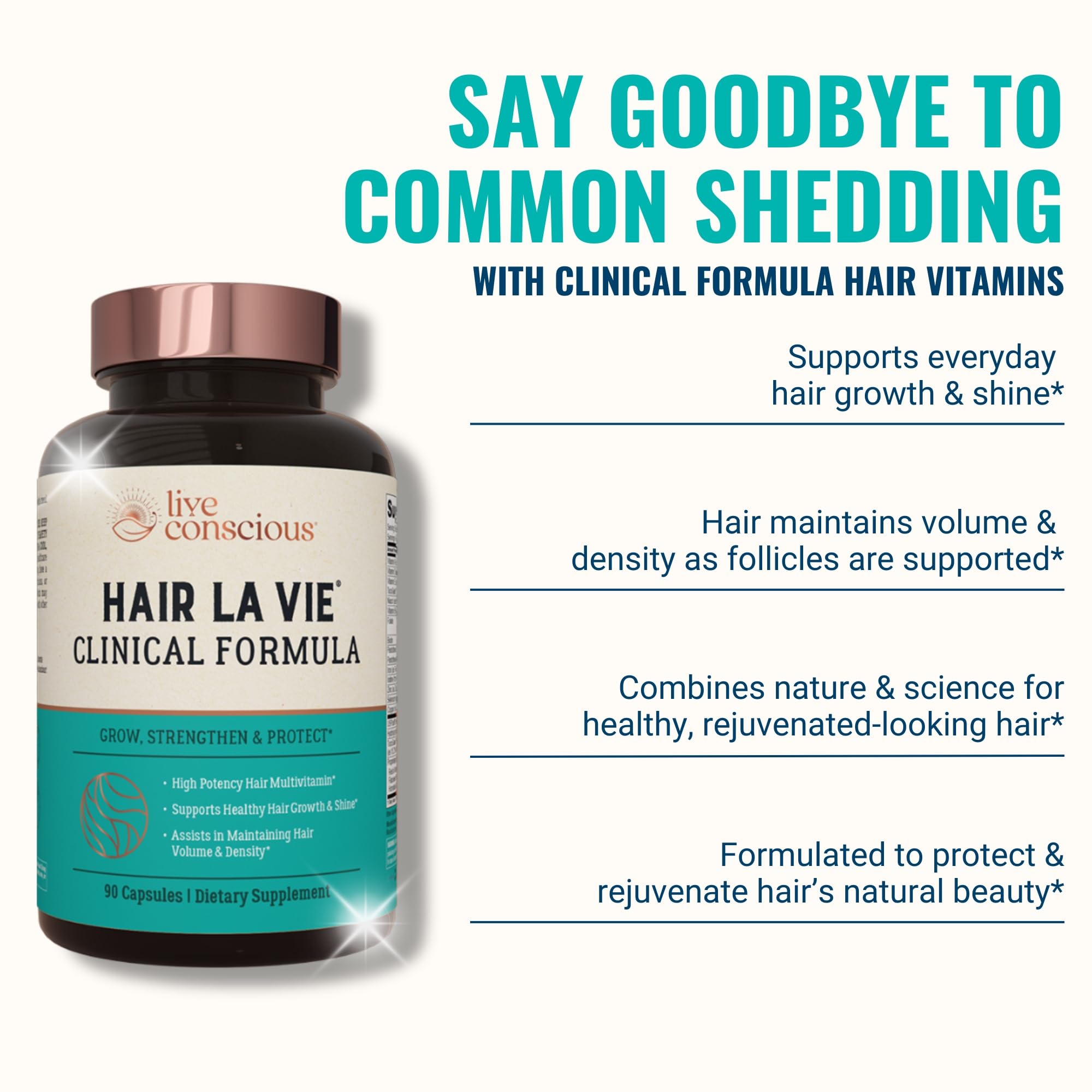 Zinc, iron, vitamins A and D3 with other minerals for internal support of healthy hair