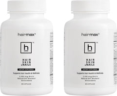 Hairmax biotin 2500mcg bottle promotes keratin support for healthier hair