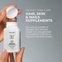 Hairmax DHT blockers bottle featuring beta-sitosterol and saw palmetto for thinning prevention