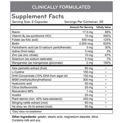 Hairmax MSM 300mg bottle supports keratin infrastructure and elasticity