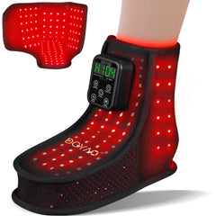 HAIYUE feet wrap front view with red and infrared LEDs for targeted relaxation