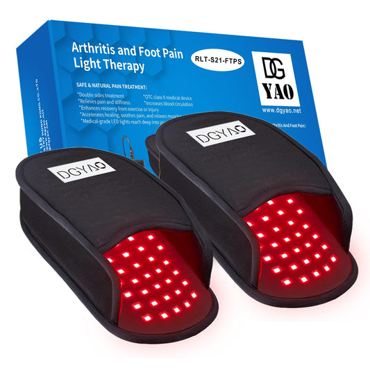 HAIYUE red infrared slipper overview with full-foot therapy potential.
