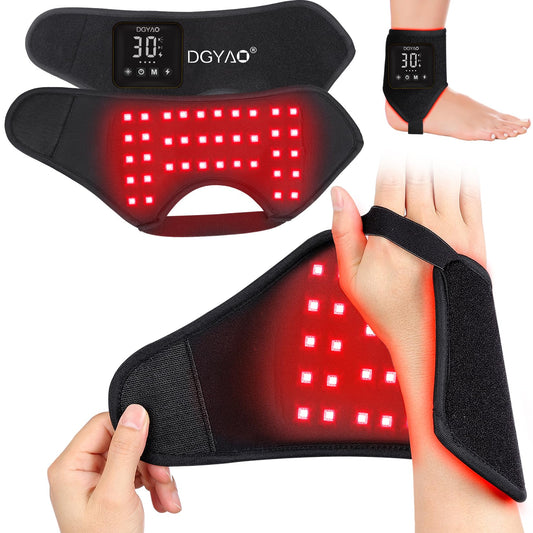 HAIYUE Red Light Wrap for hands and wrists promotes circulation and relaxation.
