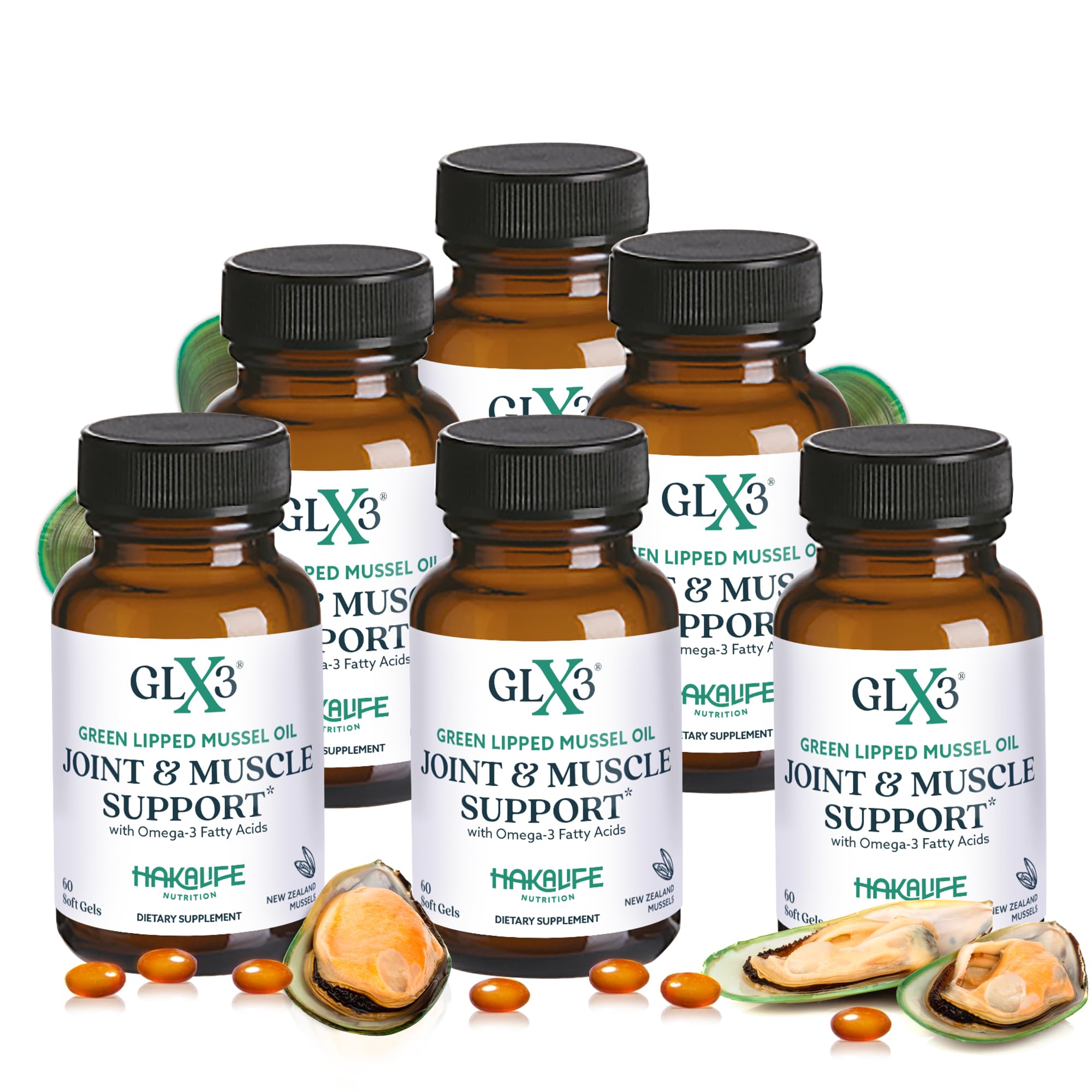 HAKA GLX3 bottle front view highlighting convenient daily joint support.