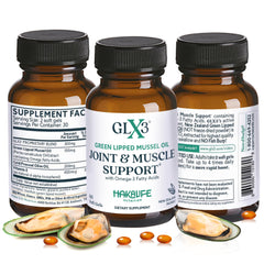 HAKA Life GLX3 bottle front shows omega-3 joint support