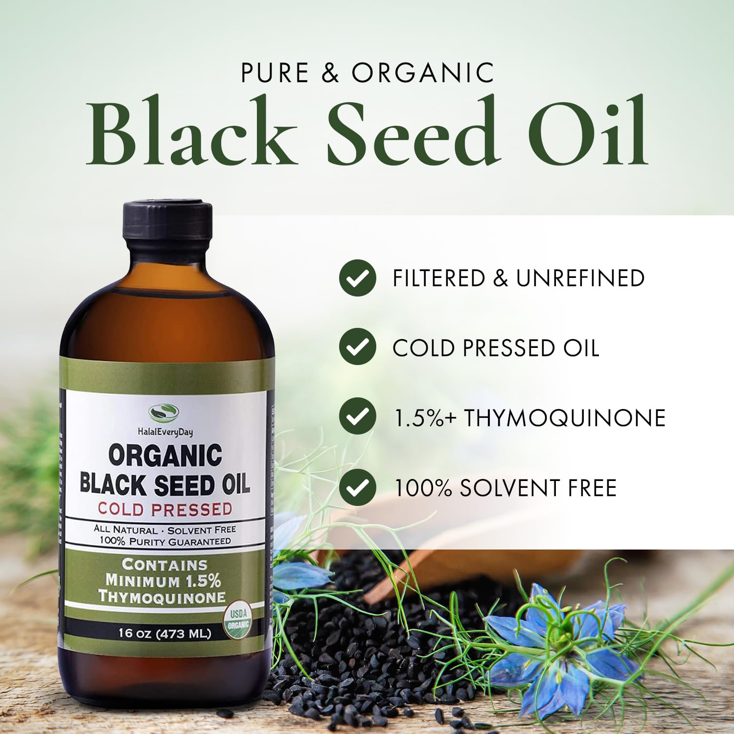 HalalEveryDay Organic USDA certification label close-up
