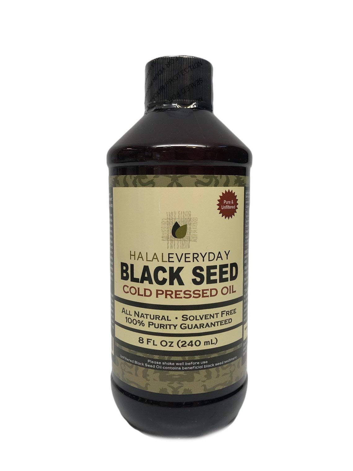 HalalEveryDay Pure Black Seed Oil, two 16oz bottles for daily skin and hair care.