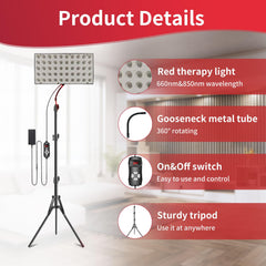Halbeira 360-degree gooseneck allows precise light positioning.