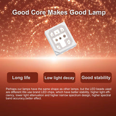 Halbeira 660nm and 850nm wavelengths offer versatile at-home comfort options.