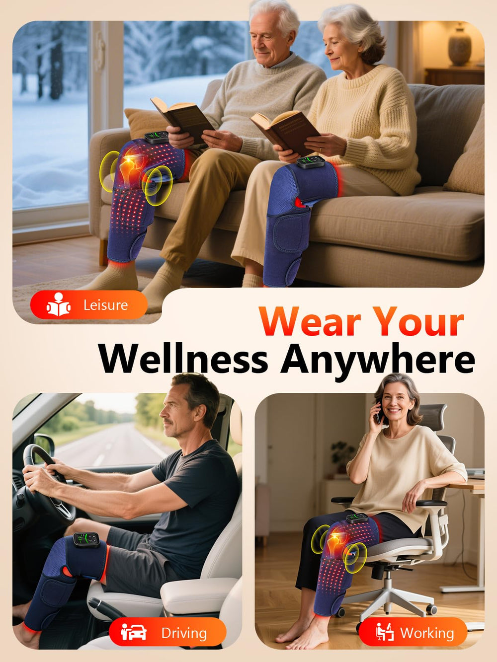 HALIDODO adjustable Velcro straps keep the wrap secure during movement.