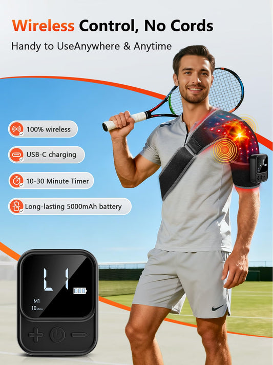 HALIDODO cordless 5000mAh design allows therapy without outlets anywhere.