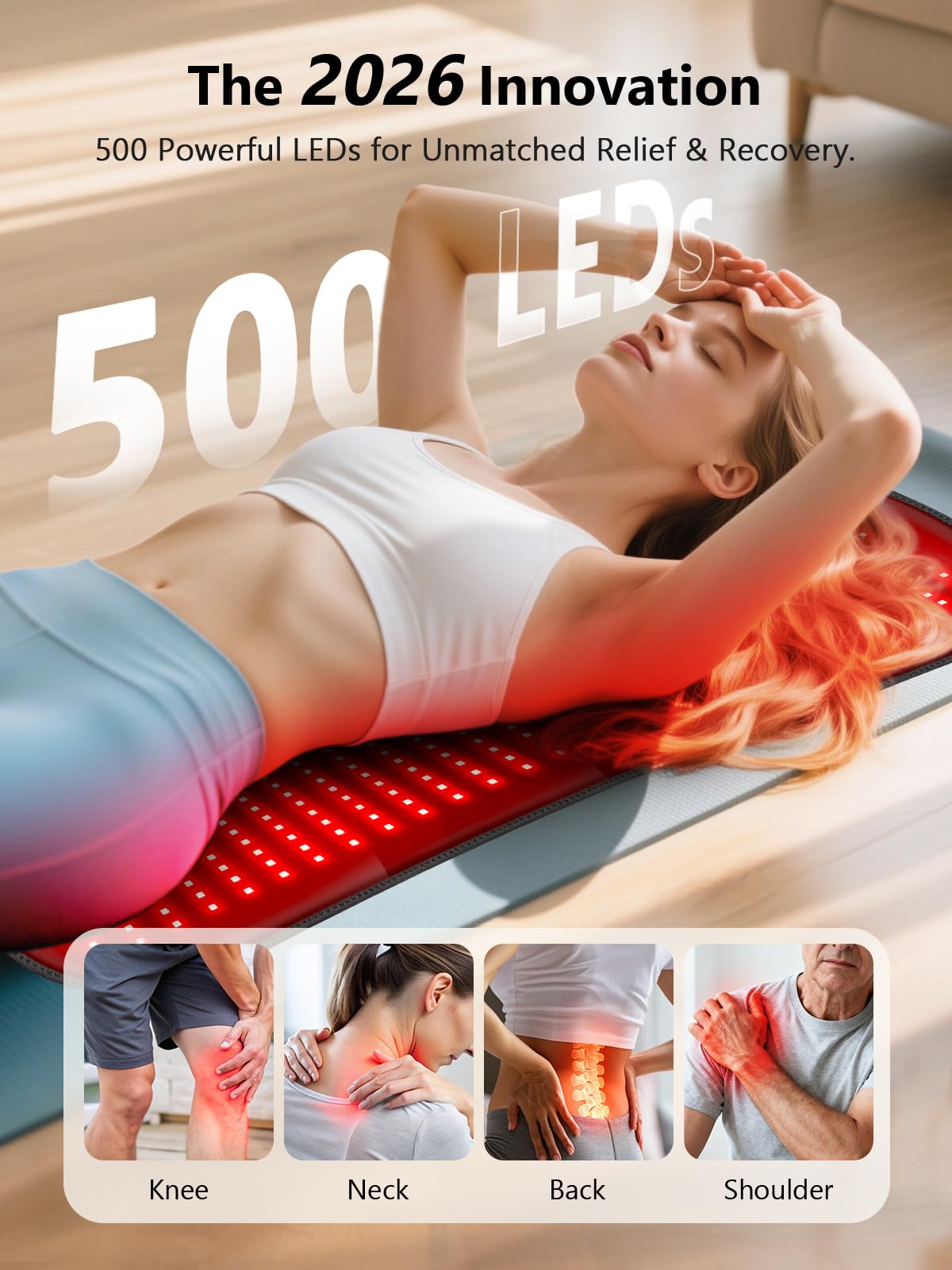 HALIDODO five heat levels for customizable soothing warmth during recovery moments.