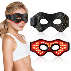 HALIDODO red light eye mask showing dense 168 LEDs for eye area therapy