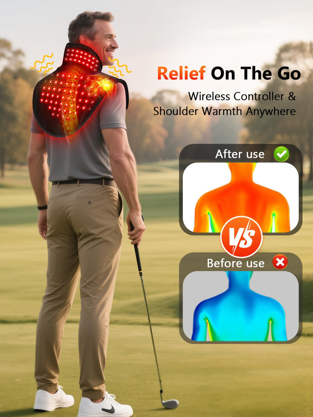 HALIDODO infrared pad delivers 118 LEDs for deep upper back reach.