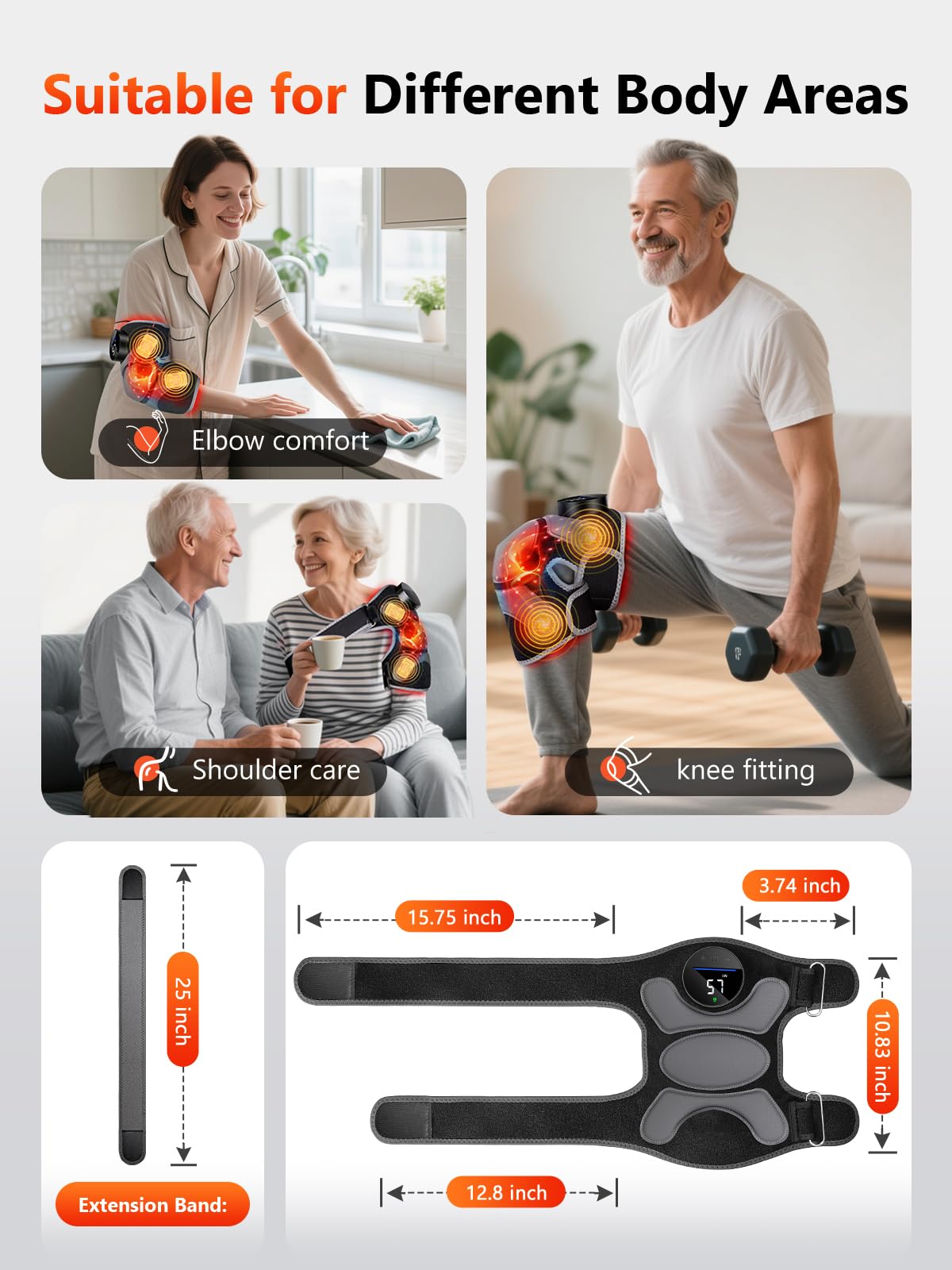 HALIDODO knee brace auto-shutoff 20min feature ensures safe sessions