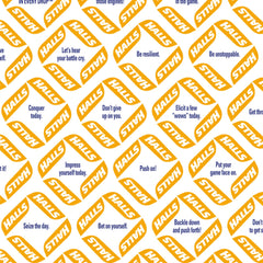 Resealable packaging of HALLS Defense citrus drops emphasizes easy portability