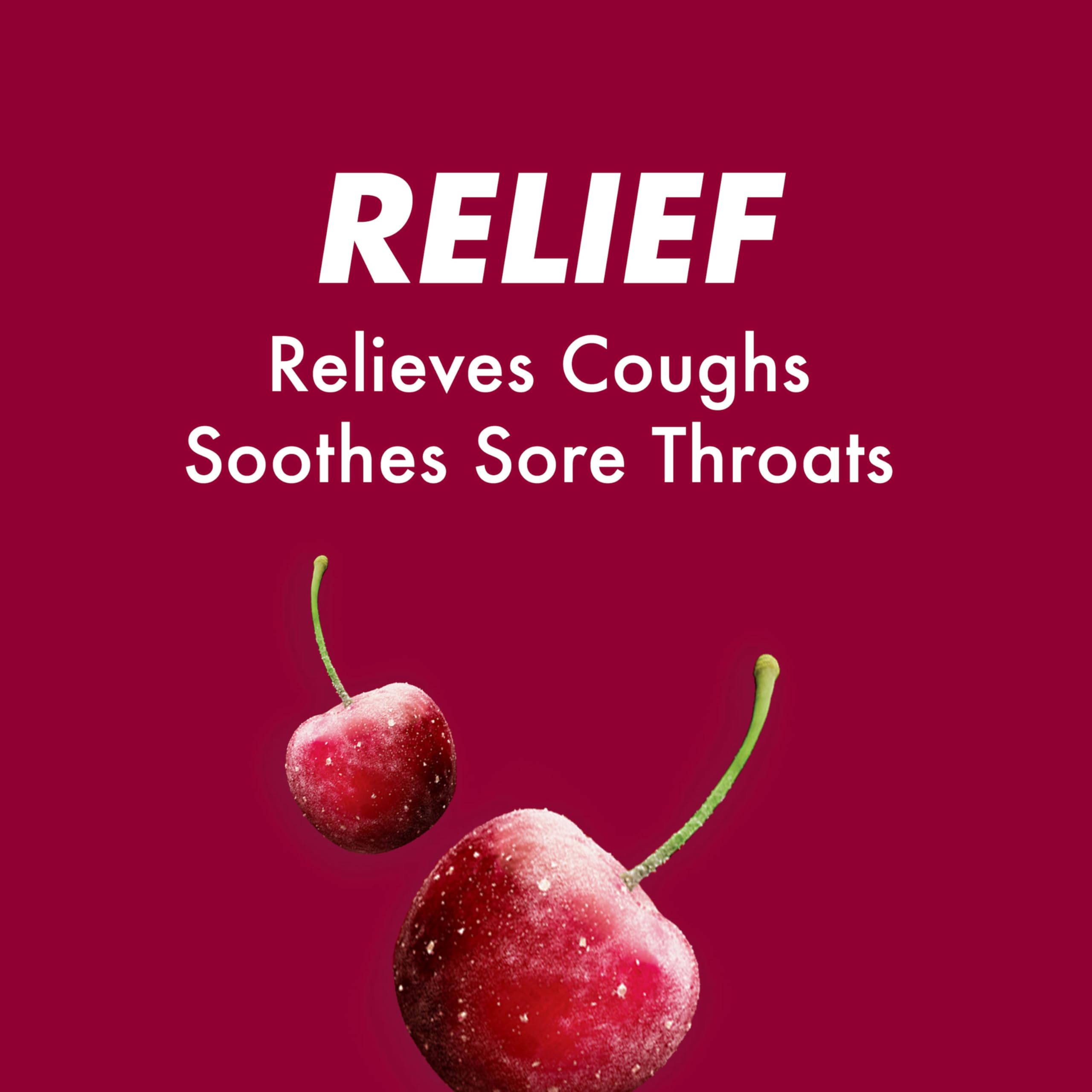 HALLS cherry flavor close-up emphasizing natural taste and menthol