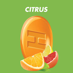 HALLS Defense vitamin C drops close-up of translucent droplets.