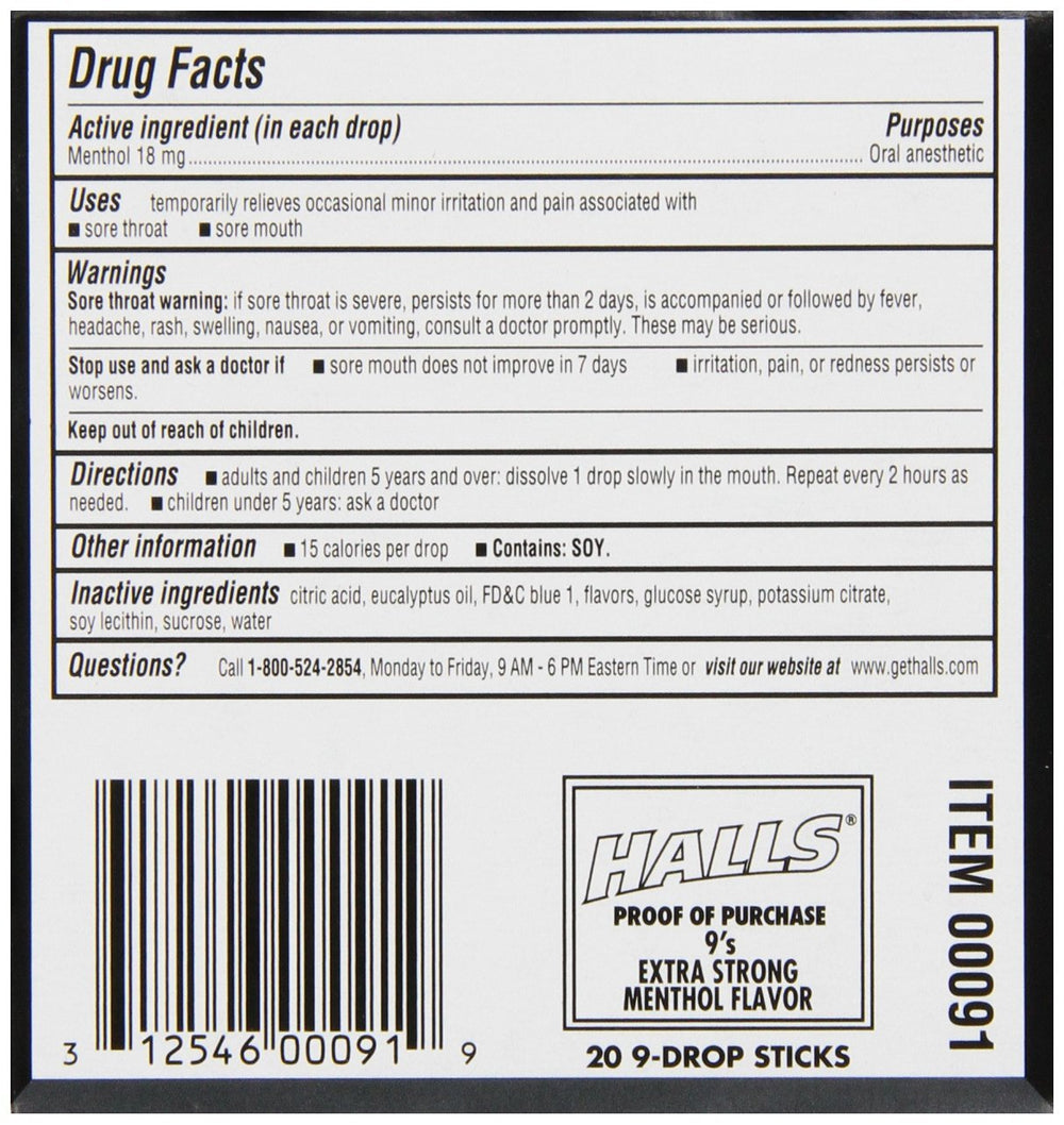 Close-up of a menthol lozenge delivering cooling relief to sore throats.