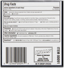 Close-up of a menthol lozenge delivering cooling relief to sore throats.