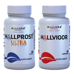 Hallusa Natural Hallprost Ultra capsules on bottle, supporting daily vitality