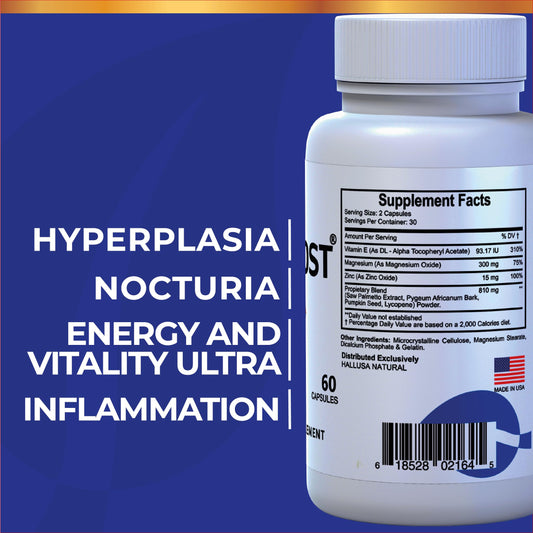 Hallusa Natural Hallvigor capsules featuring Korean ginseng for energy and endurance