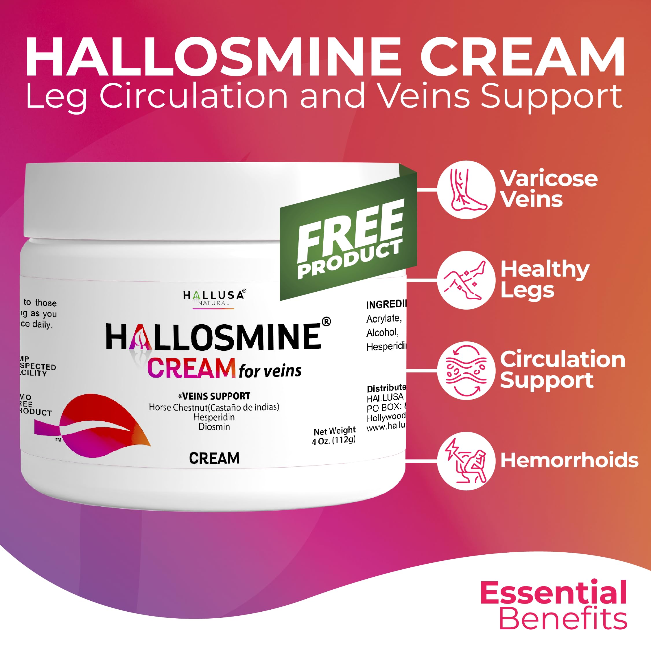 Applying Hallosmine Vein Cream on leg after shower, part of a circulation-friendly routine.