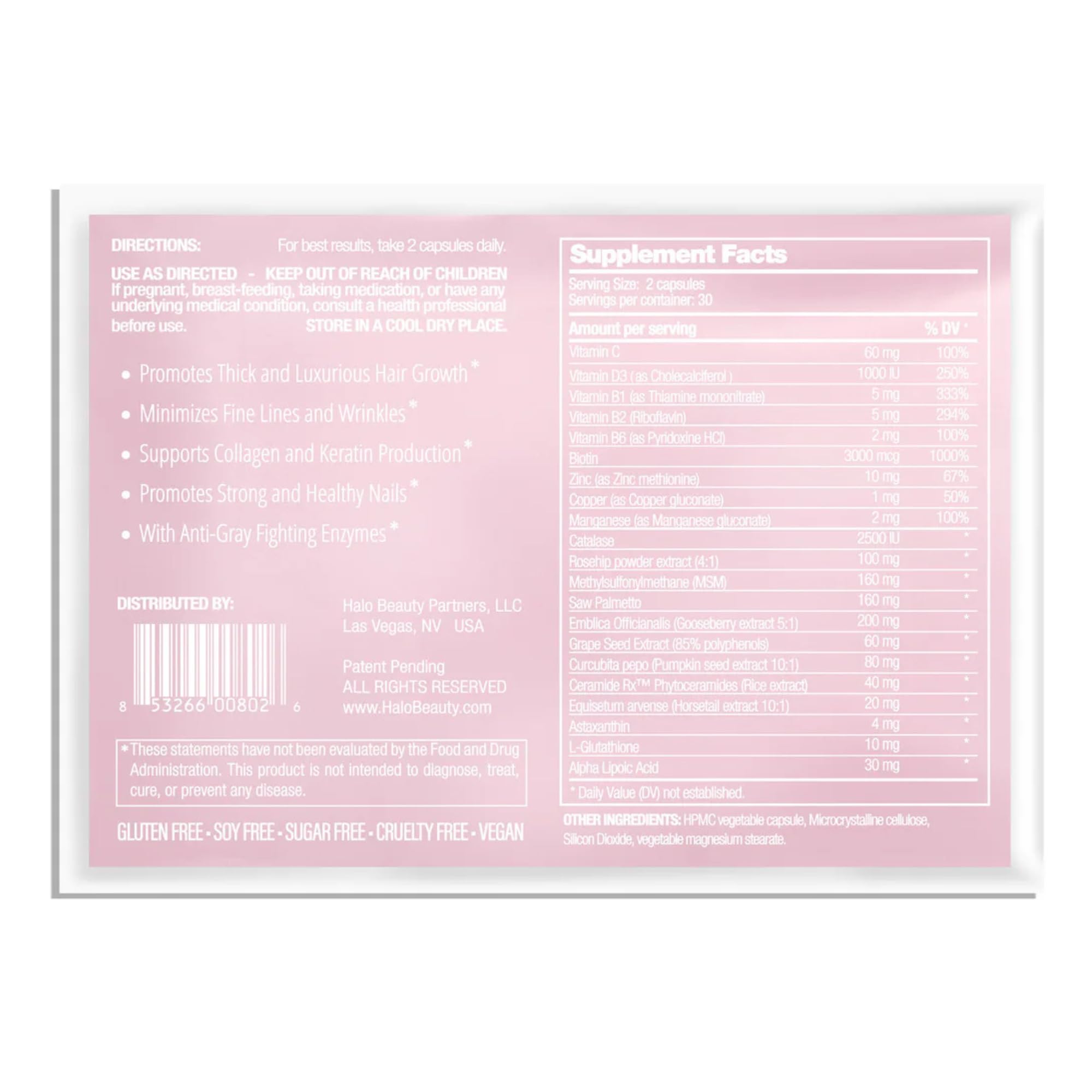 Halo Beauty refill pack sustainable packaging, minimal waste with refill design