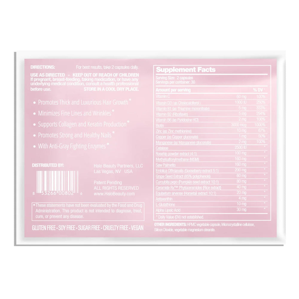Halo Beauty refill pack sustainable packaging, minimal waste with refill design
