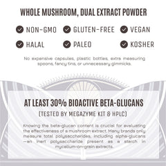Packaging graphic with Lion’s Mane and Cordyceps imagery for organic extract