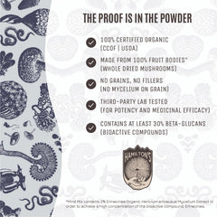 Hamilton's Mind Mix label highlights USDA Organic and vegan certifications.