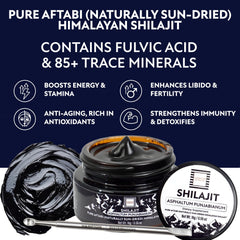 Hampton Shilajit Resin 400mg serving spoon demonstrates precise dosage for consistent use.