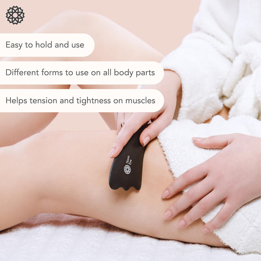 Hana Emi LUONKOS gua sha eye area tool precision black for delicate care