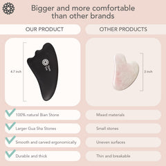 Hana Emi LUONKOS gua sha skin-toning tool therapy black for texture smoothing