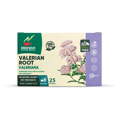 Hanan Valeriana tea steeping in a mug for calm and comfort