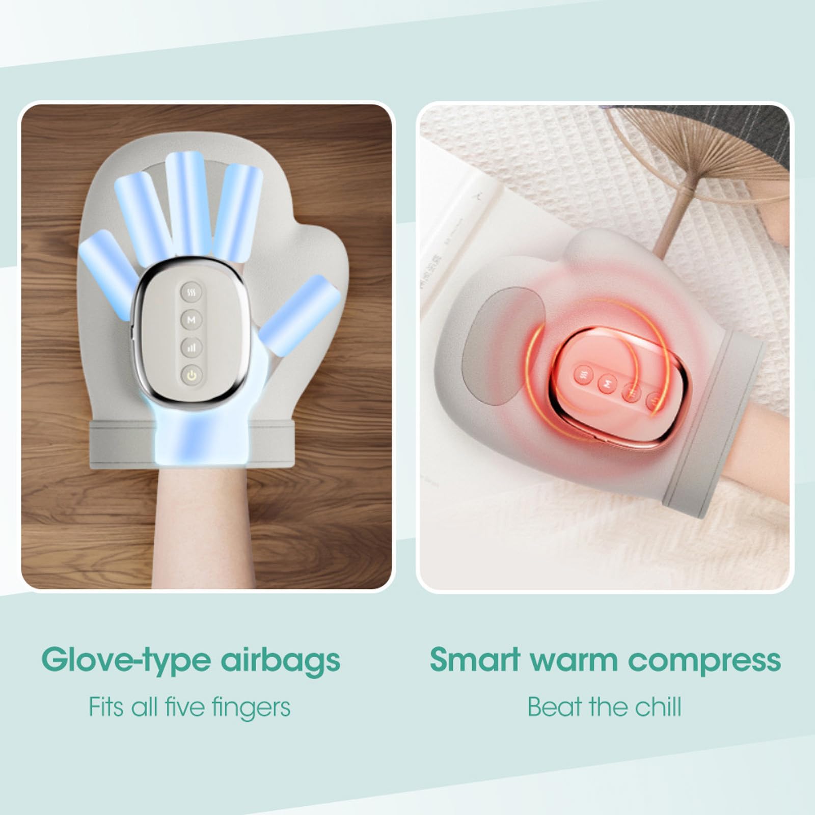 Five intensity levels on Hand Massager for personalized pressure.