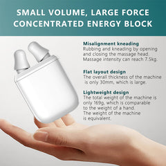 Handheld Massager used along the back for soothing kneading.
