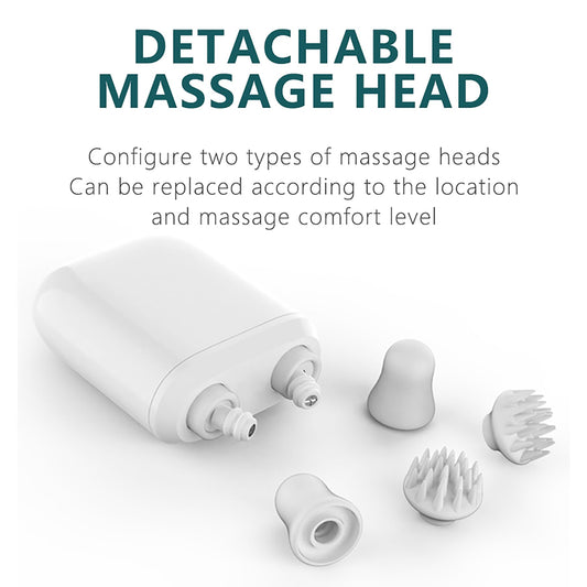 Handheld Massager on the shoulder area for everyday relaxation.