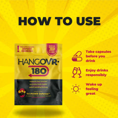 Hangovr-180 Tri-Power travel pack packaging designed for on-the-go wellness.