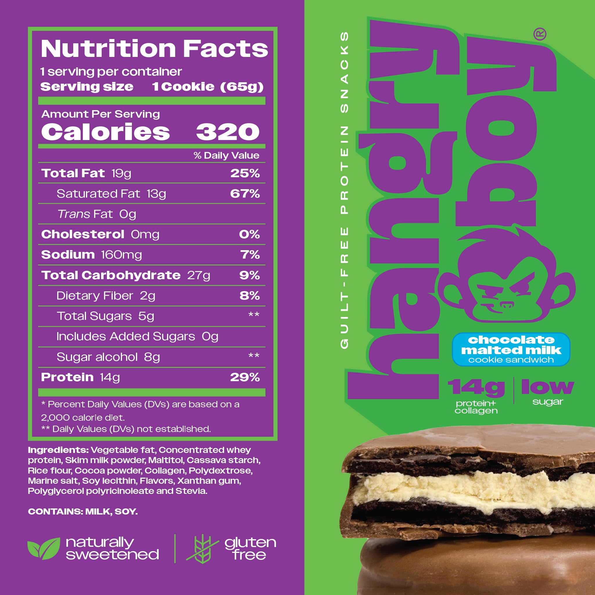 Hangryboy Cookies & Cream filling close-up highlighting soft texture and protein