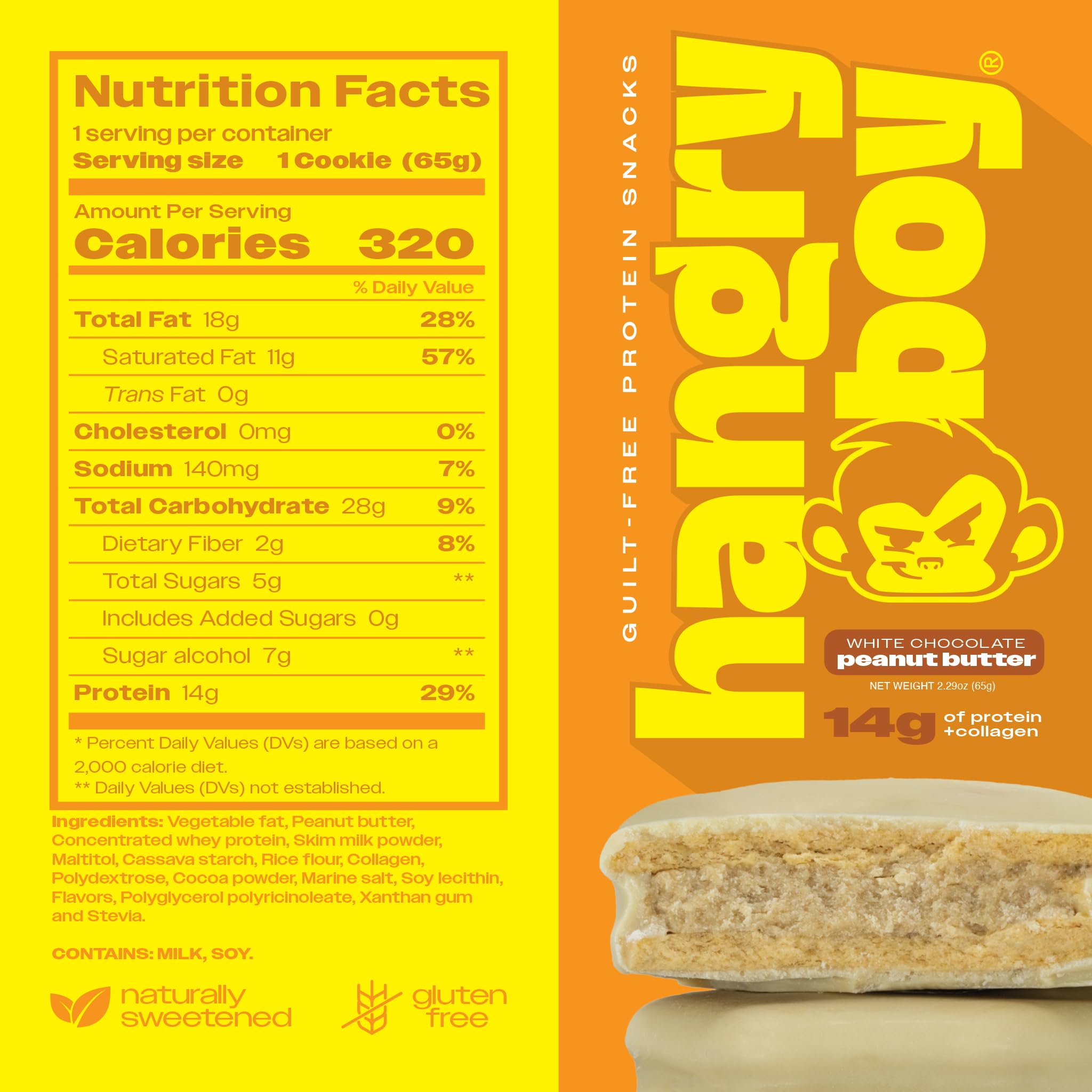 Hangryboy protein cookie sandwich packaging shown for convenient on the go snacking