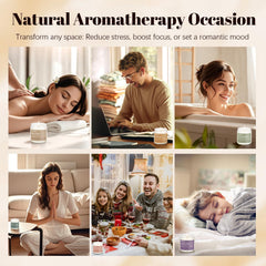 Hanolly 12-pack candles Balsam Cedar visual offers warm, cozy atmosphere.
