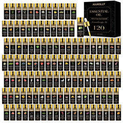Hanolly essential oils set 120 bottles box front showing premium diffusion collection