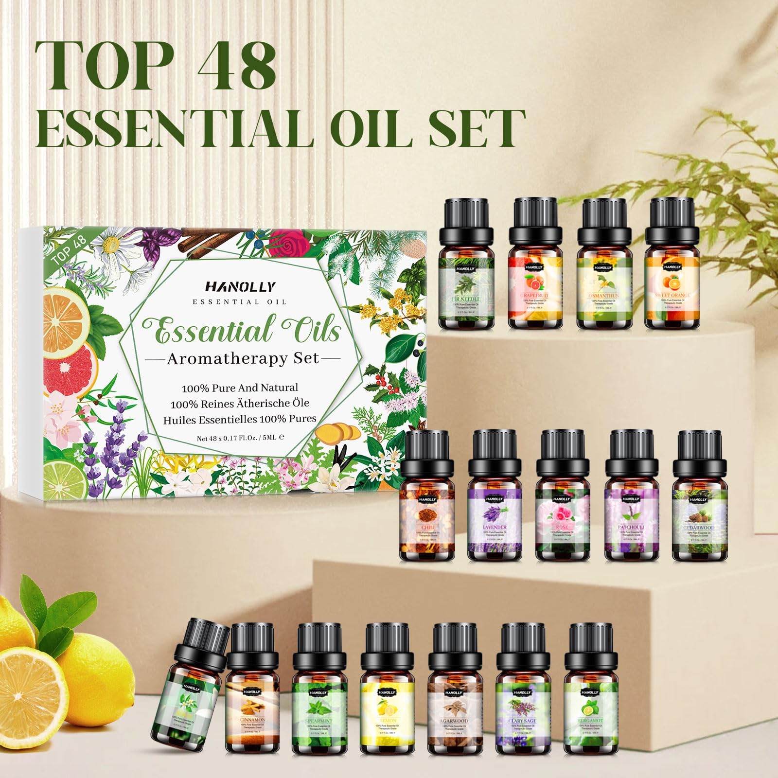 Massage and relaxation oils from Hanolly for soothing moments.