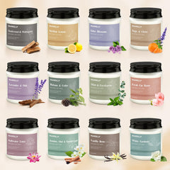 Hanolly 12-pack candles Vanilla Bean visual brings comforting sweetness.