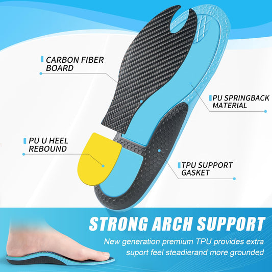 HAPANUN arch-support insole side view highlighting anti-torsion design.