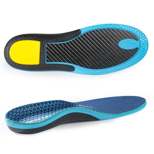 HAPANUN carbon fiber insole top view showing shock absorption capability.