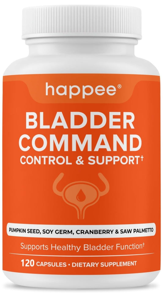 Happee Bladder Command bottle front showing daily bladder support