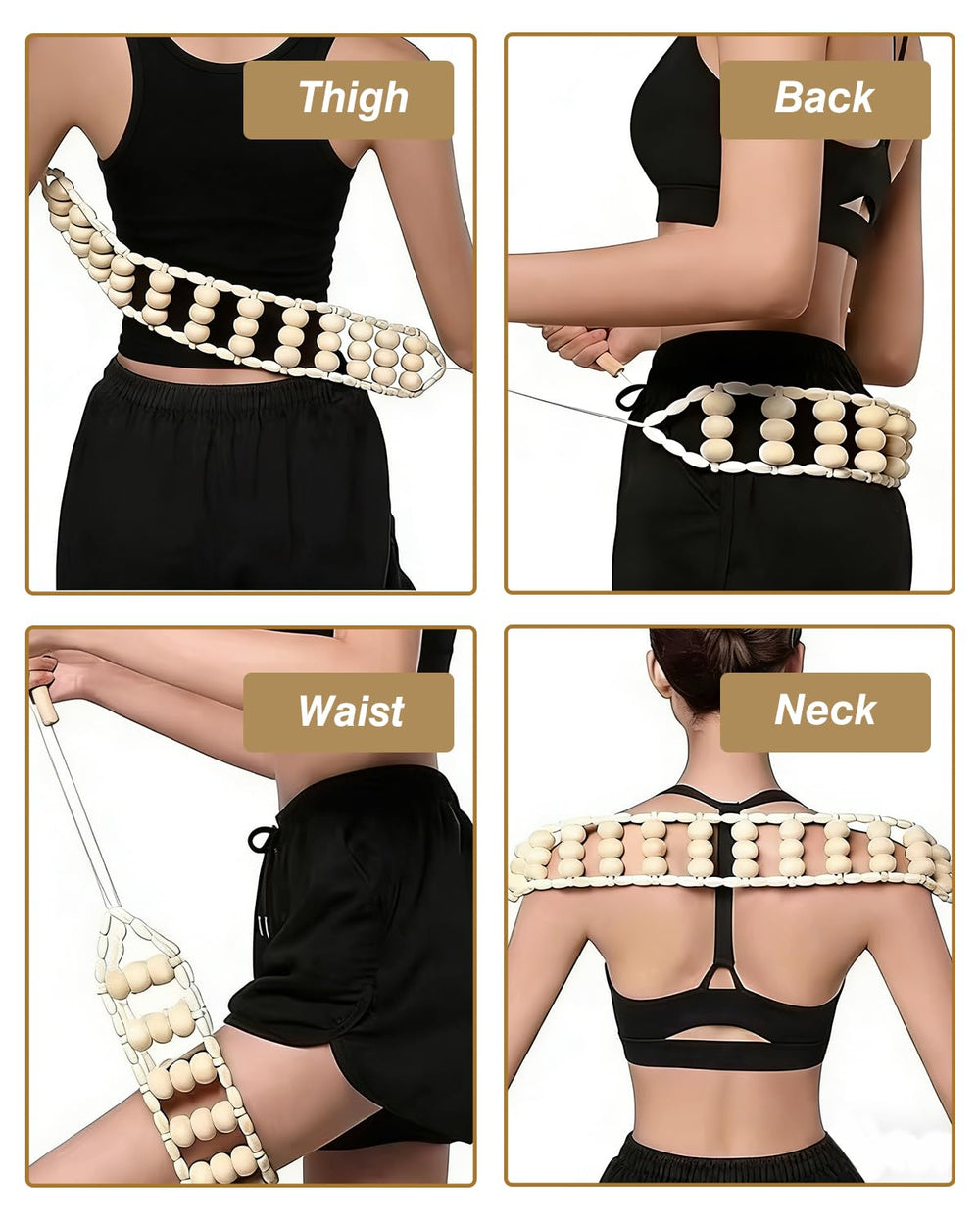HAPPYER moon gua sha board for sculpting arms, waist, and hips.
